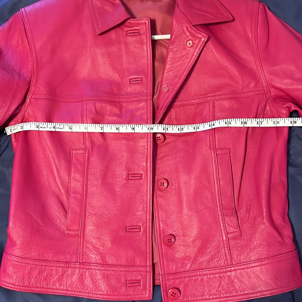 Hot pink leather jacket - Picture 6 of 6